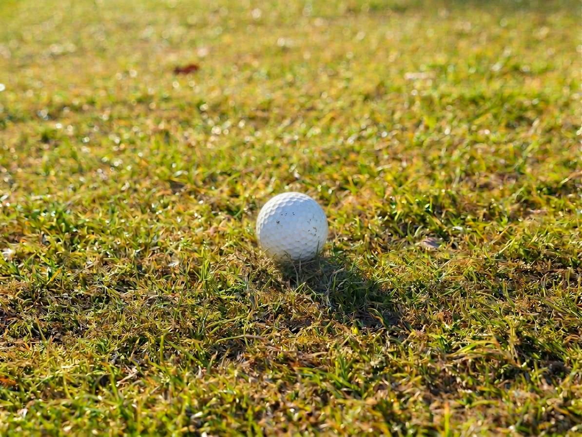photo of golf ball on grass